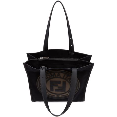 fendi fendi black roma italy 1925 tote from ssense people|Fendi Black Roma 1925 Star Tote with Pouch Shoulder Bag .